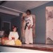 Young girl learning about the monster called the Terrible Nung Gwama in the play by the same name directed by George Capaccio.